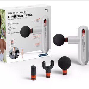 Sharper Image Powerboost Move Portable Percussion Massager Gray